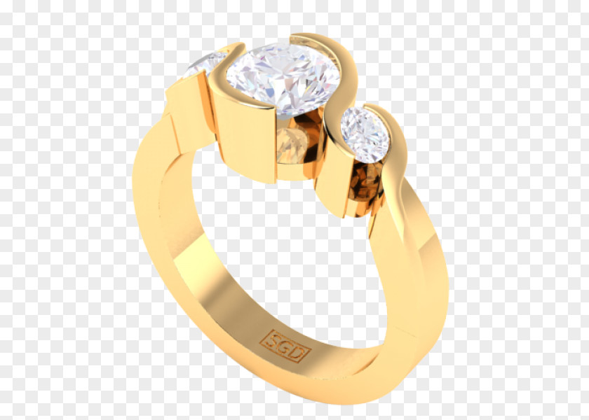 Bezel Setting Diamond Engagement Ring Brilliant PNG