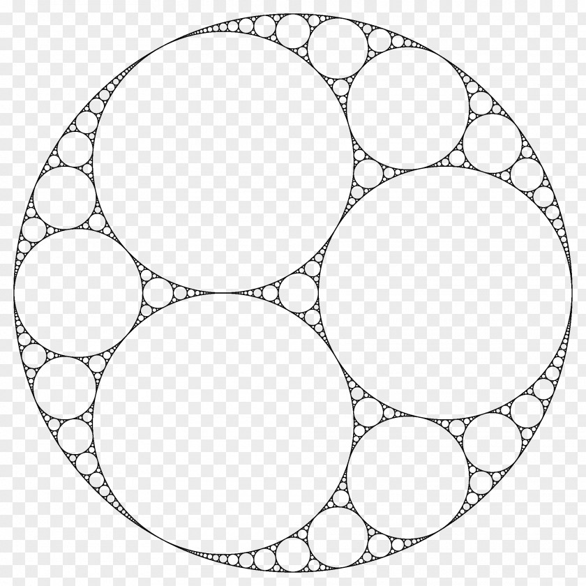 Circle Pack Apollonian Gasket Mathematics Fractal Tangent PNG