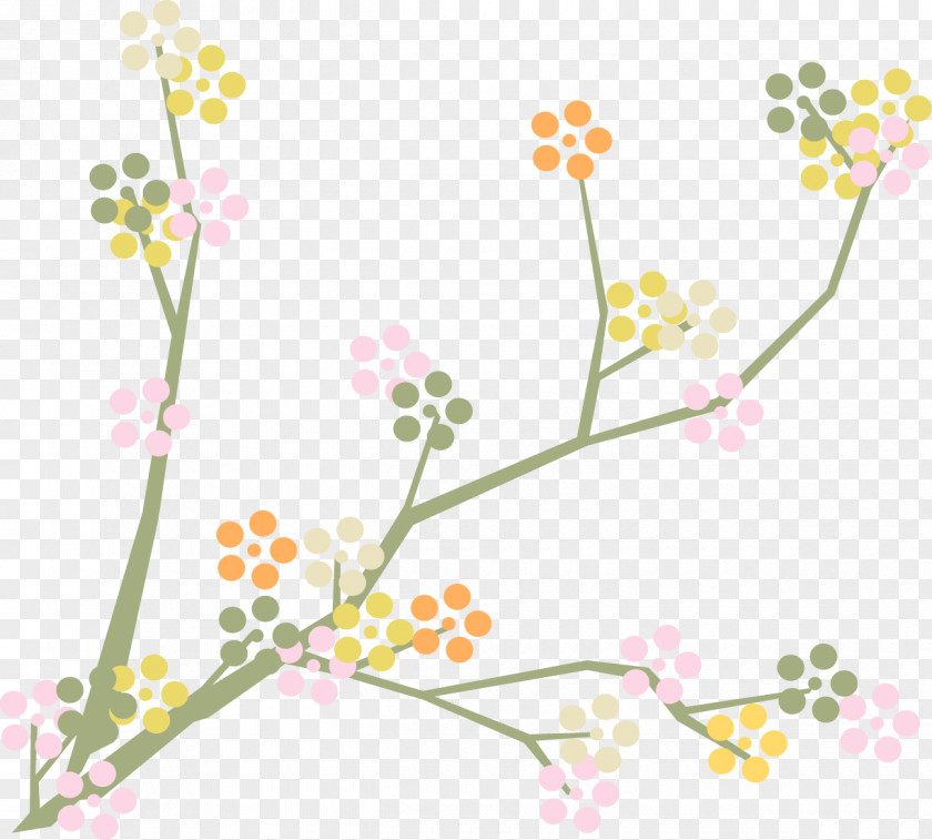 Plum Flower Floral Design Pattern PNG