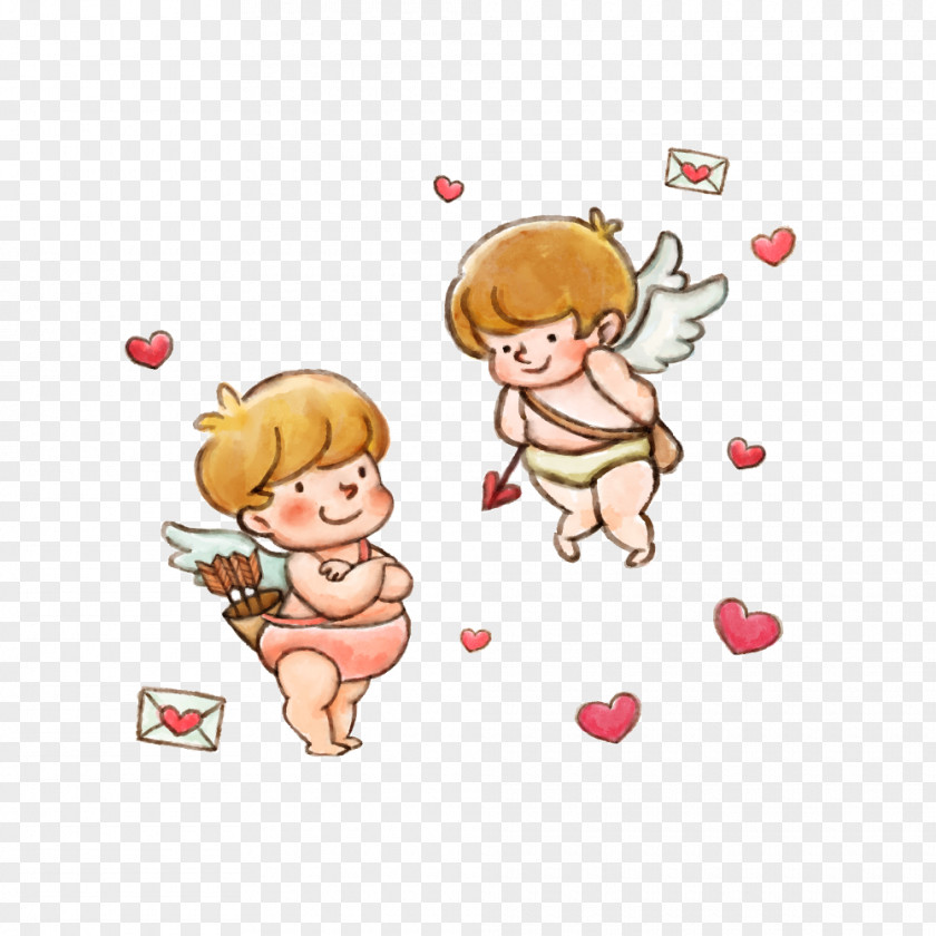 Vector Cartoon Angel Cupids Bow Clip Art PNG