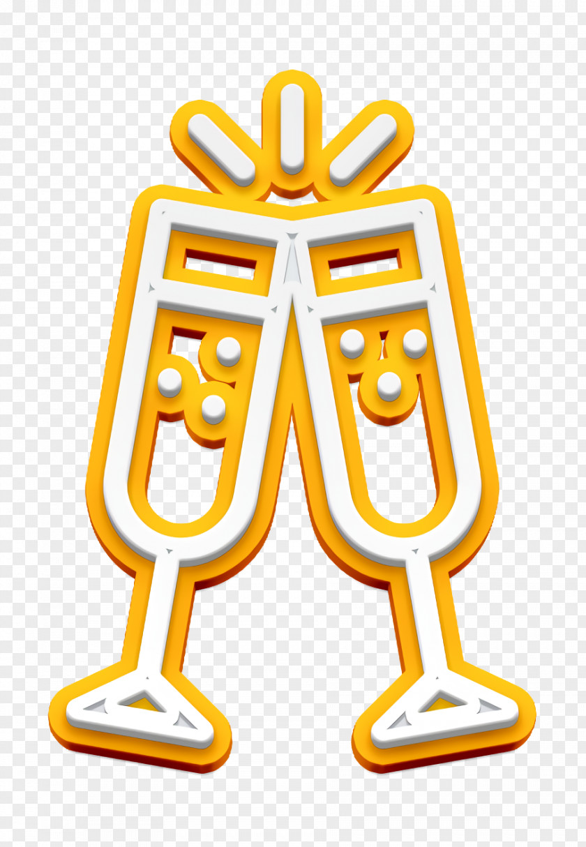 Alcohol Icon Champagne Glasses Our Wedding PNG