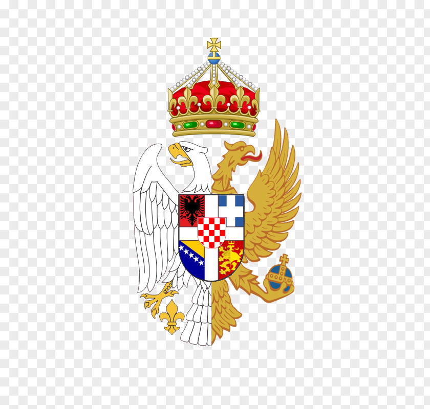 Serbian Flag Coat Of Arms Montenegro Crest PNG