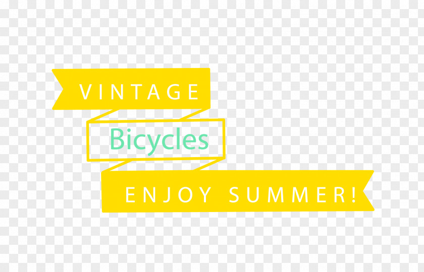 Vector Bicycle Ribbon Logo Brand Yellow Font PNG