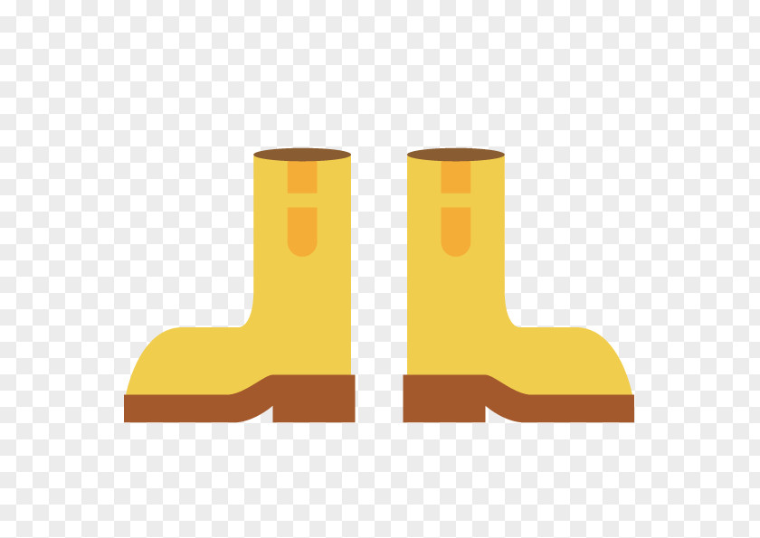 Vector Painted Yellow Boots Boot Euclidean Clip Art PNG
