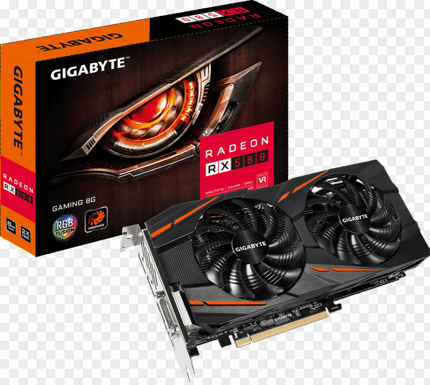 Graphics Cards & Video Adapters AMD Radeon RX 580 500 Series GDDR5 SDRAM PNG