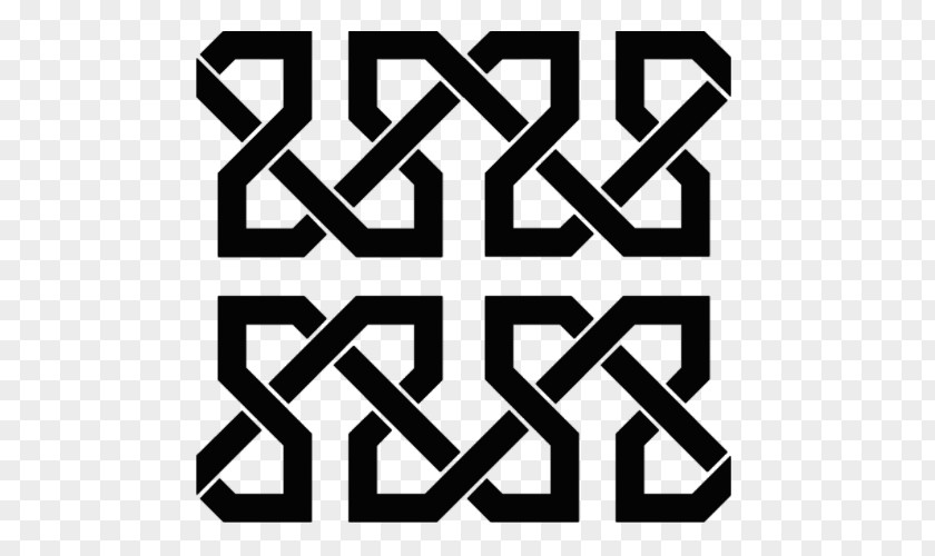 Islam Motif Grid Arabesque Font PNG