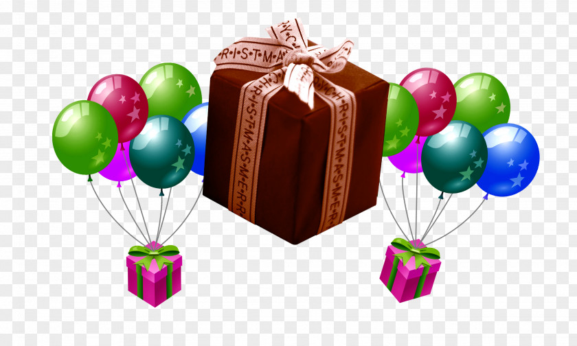 Lovely Gifts Balloon Gift Box PNG
