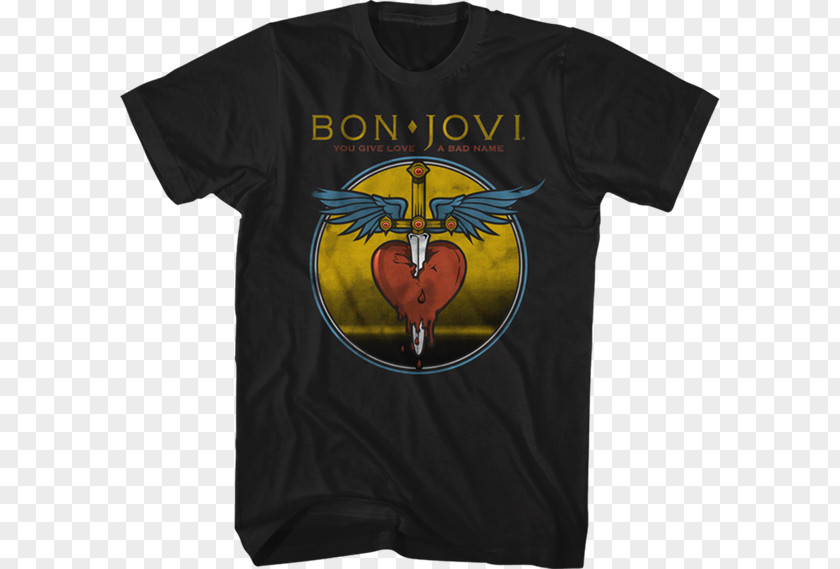 T-shirt Bon Jovi This House Is Not For Sale Tour You Give Love A Bad Name PNG