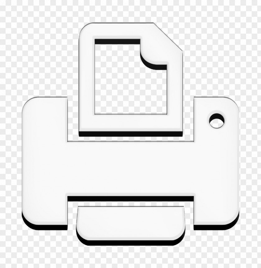 Technology Icon Printer With Paper Print PNG