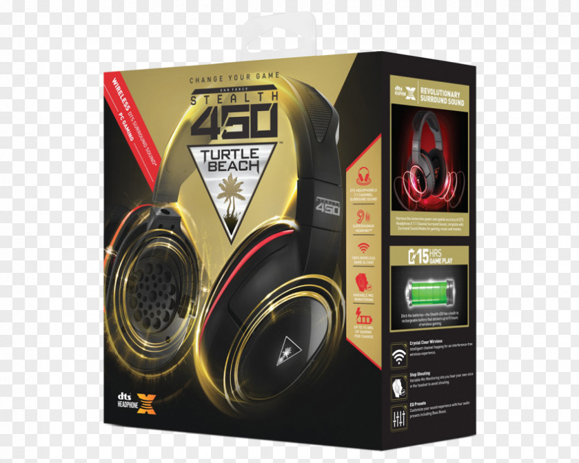 Headphones Turtle Beach Ear Force Stealth 450 Computer Keyboard Corporation Xbox 360 Wireless Headset PNG