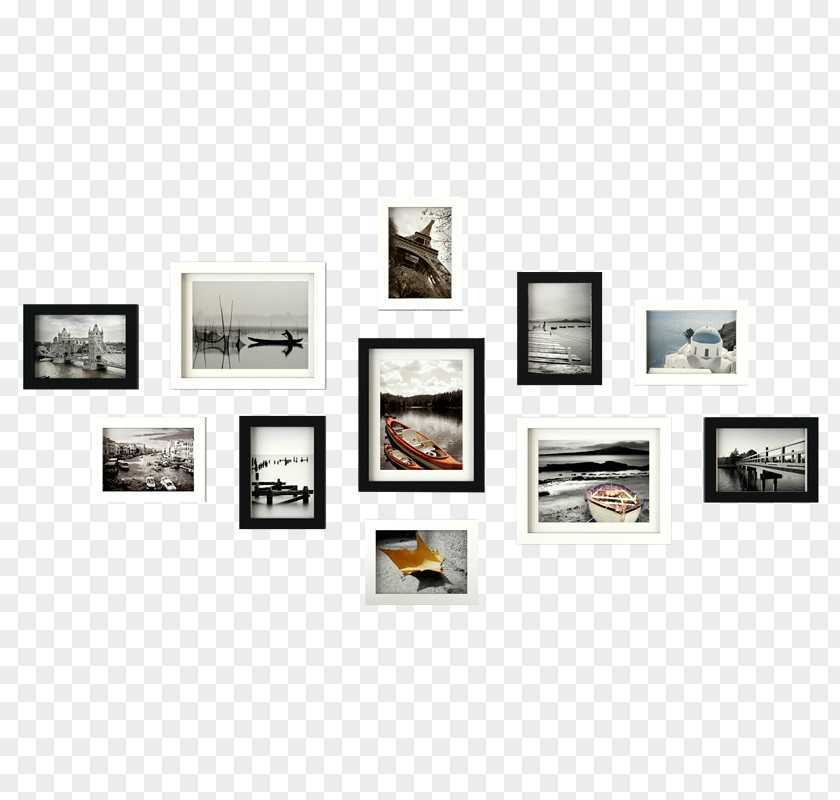 Picture Frame Wall Hanging Frames Photography Black And White Image PNG