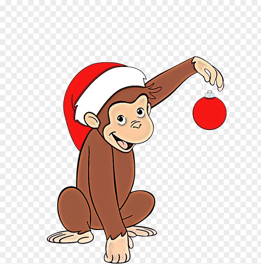 Pleased Christmas Cartoon Throwing A Ball PNG
