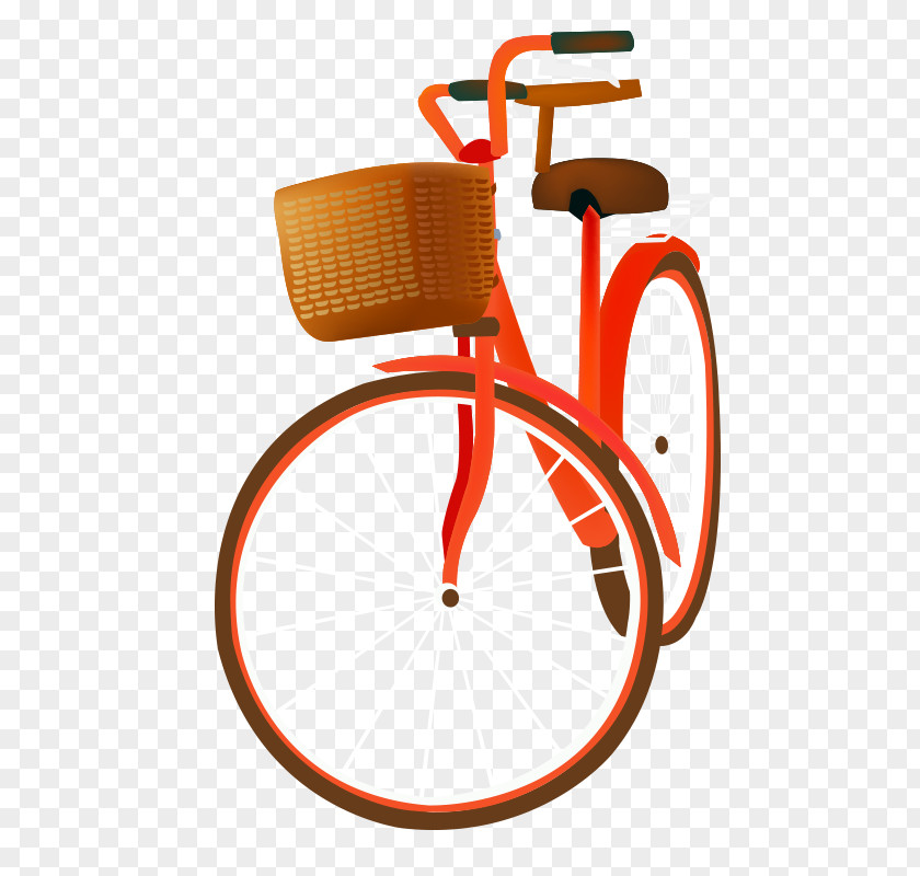 Red Cartoon Bike Bicycle Drawing Illustration PNG
