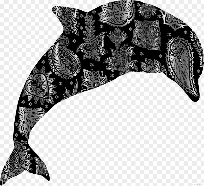 Dolphin Floral Ornament CD-ROM And Book Vector Graphics Clip Art Borders Frames PNG