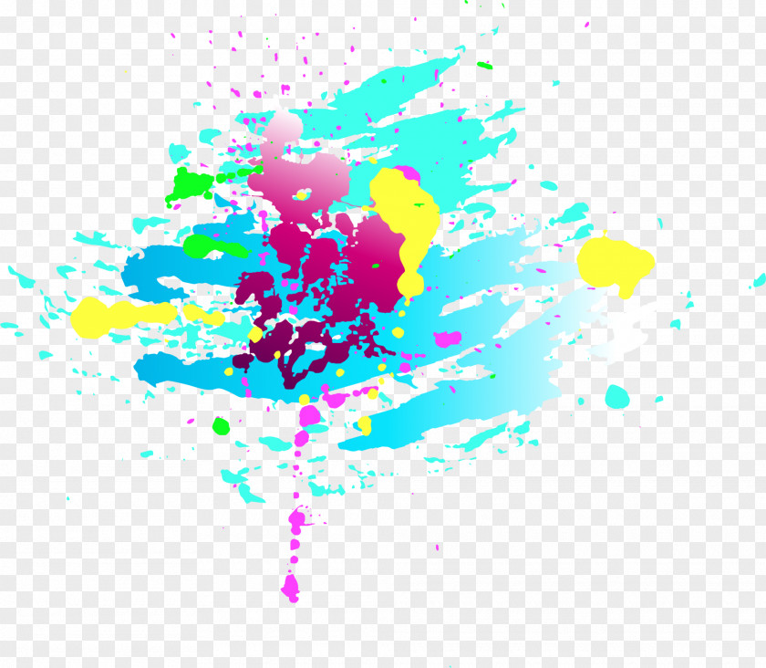 Abstract Colorful Graffiti Watercolor Painting Ink PNG