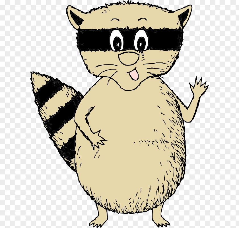 Cartoon Tongue Baby Raccoon Clip Art PNG