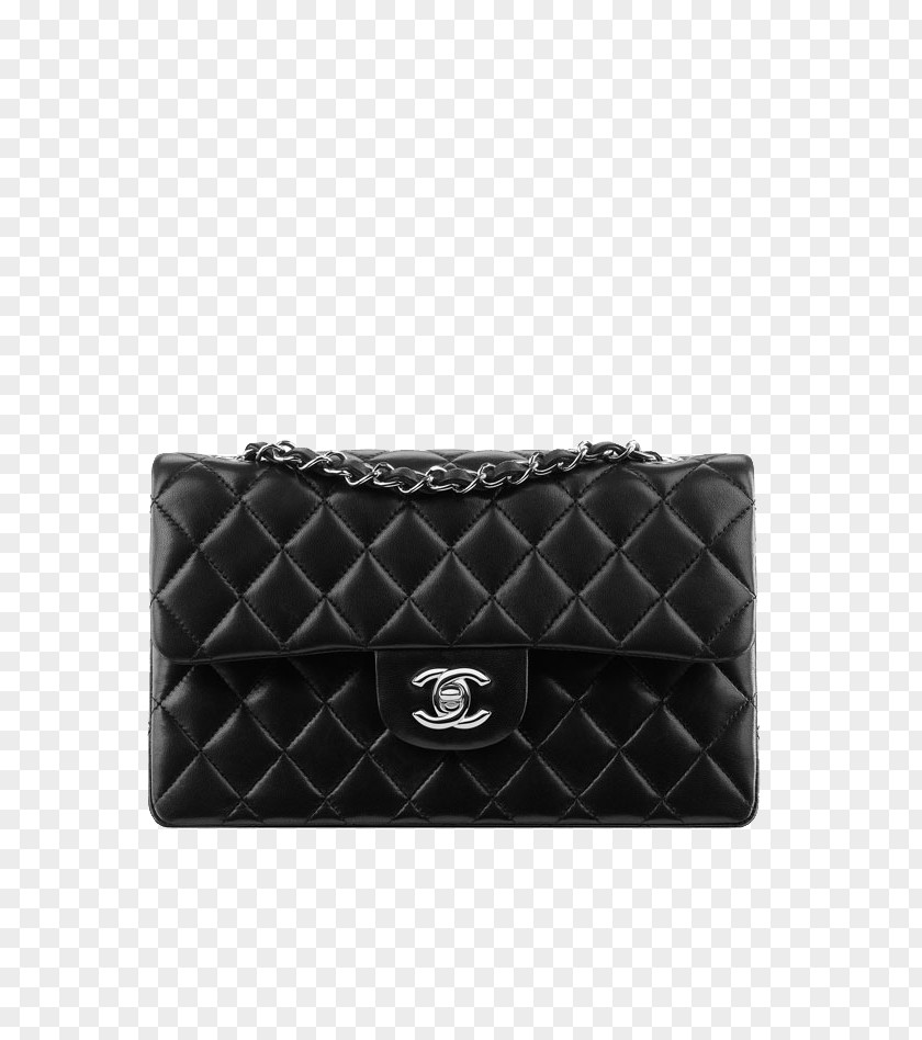 CHANEL Black Quilted Chanel 2.55 Handbag Pocket PNG