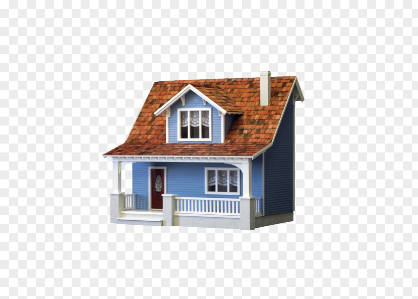 Toy Dollhouse Bungalow 1:12 Scale PNG