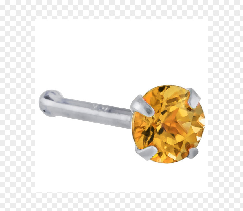 Gold Earring Nose Piercing Cubic Zirconia Bone PNG