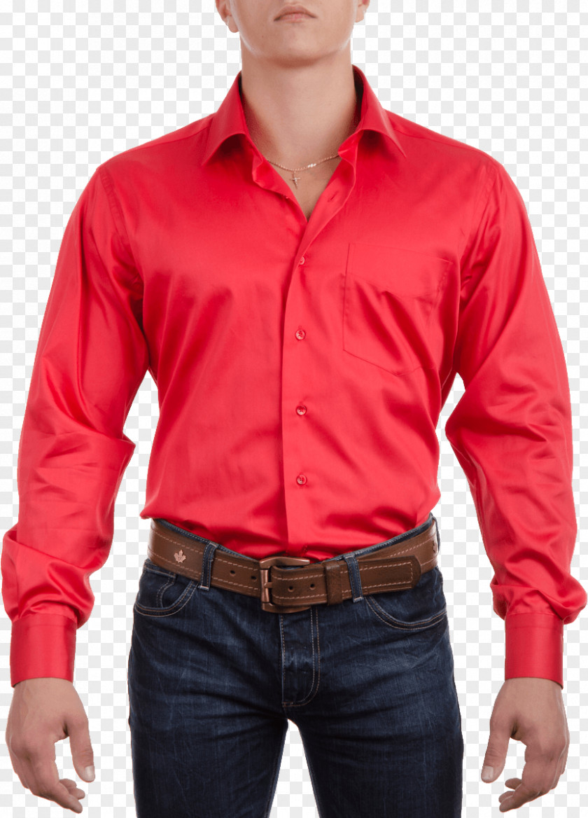 Red Dress Shirt Image Long-sleeved T-shirt Fashion PNG