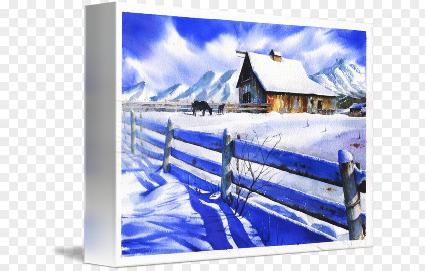 Winter Landscape Painting Art PNG