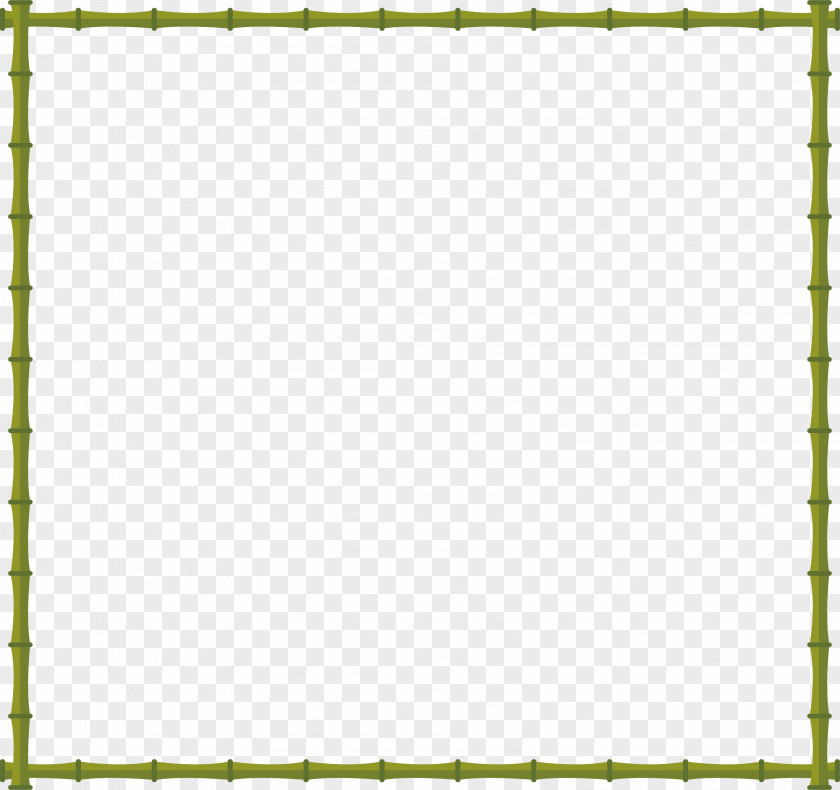 Green Bamboo Border Decorative Arts PNG