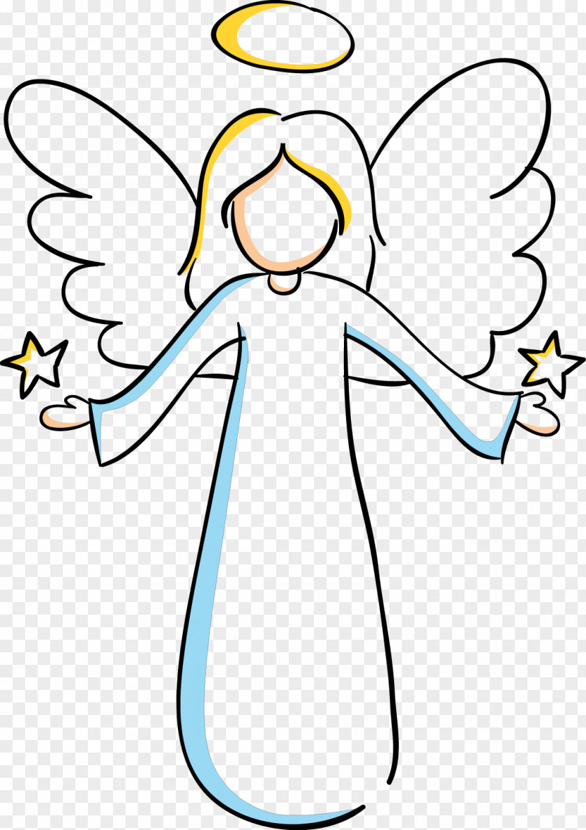 Hand-painted Angel Drawing PNG
