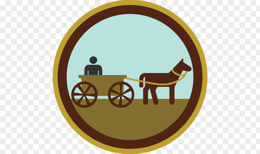 Horse Drawn Horse-drawn Vehicle Cart Scouting Badge PNG