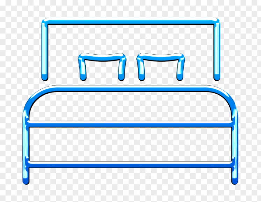 Outdoor Furniture Rectangle Bed Icon Hotel Twin PNG