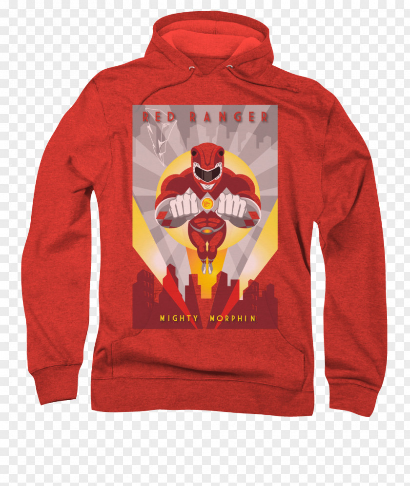 T-shirt Hoodie Red Ranger Clothing PNG