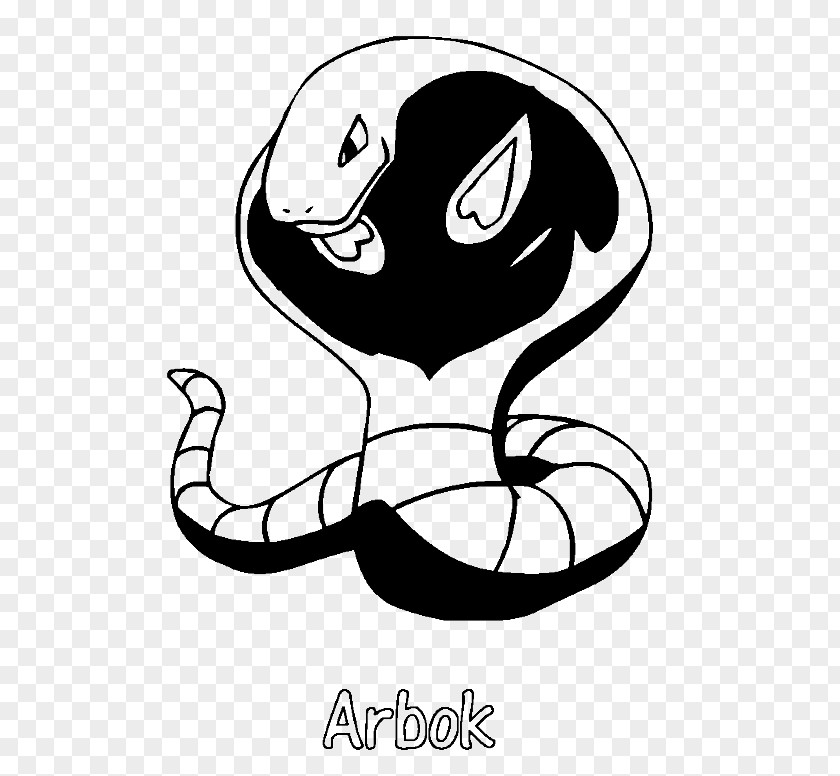 Arbok Coloring Book Pokémon Alakazam Black And White Drawing PNG