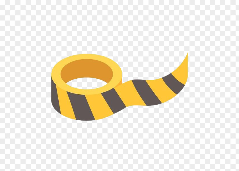 Hand Painted Yellow Warning Belt Adhesive Tape Barricade Photography PNG