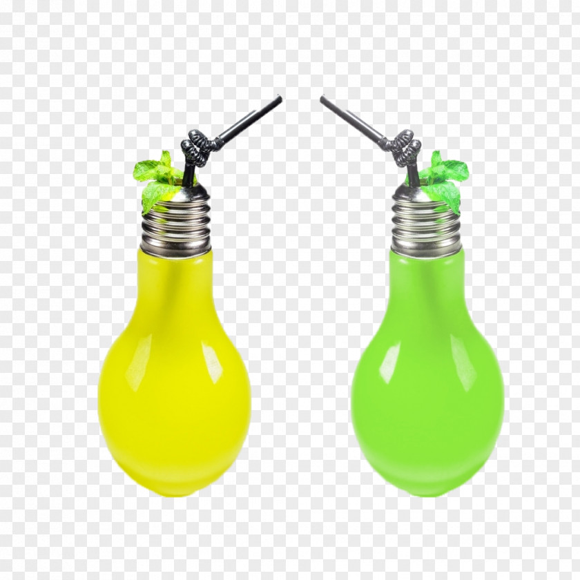 Light Bulb Drink Apple Juice Aojiru Cucumber PNG