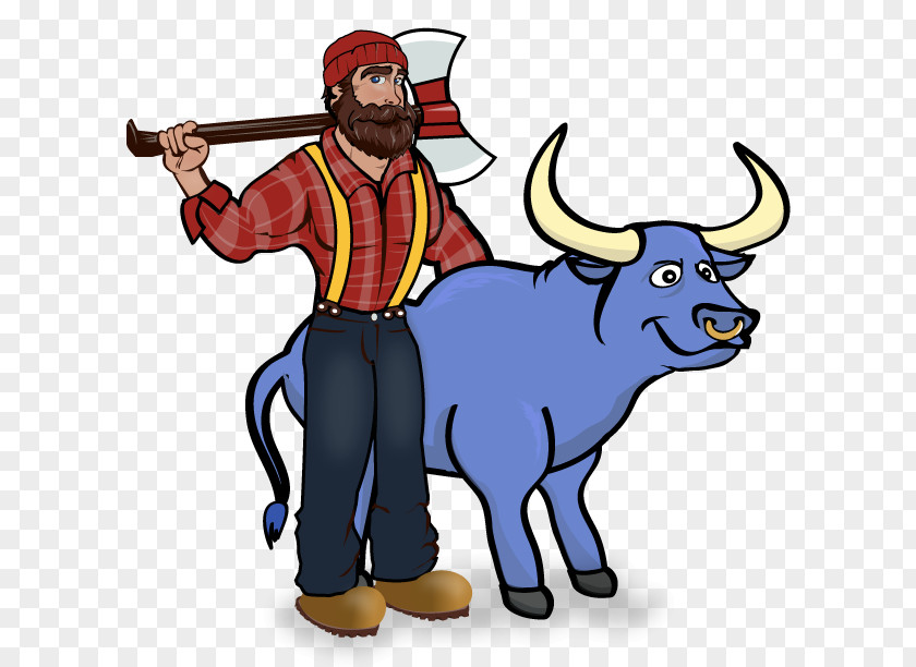 Paul Bunyan And Babe The Blue Ox State Trail Tall Tale Clip Art PNG