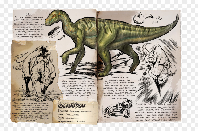 Creatures Iguanodon ARK: Survival Evolved Parasaurolophus Dinosaur Ichthyornis PNG