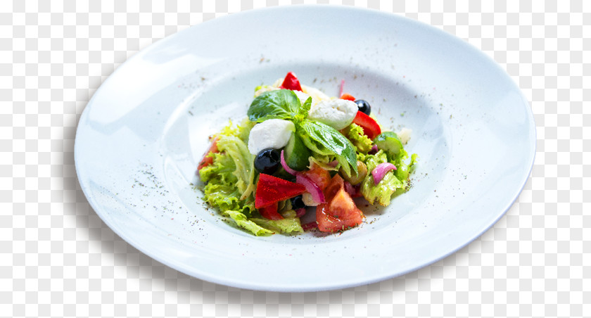 Italian Sweet Pepper Greek Salad Vegetarian Cuisine Plate Recipe PNG