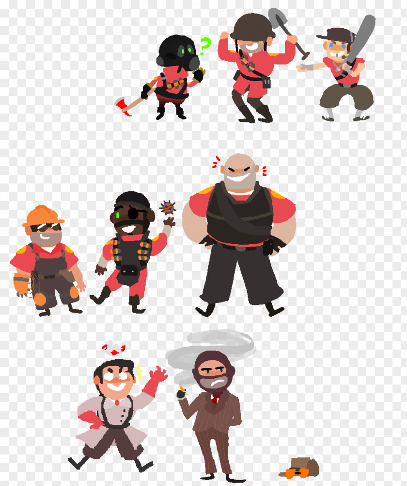 Team Fortress 2 Video Games Fan Art Illustration PNG