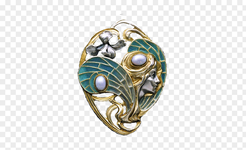 Brooch Jewellery Art Nouveau Deco PNG