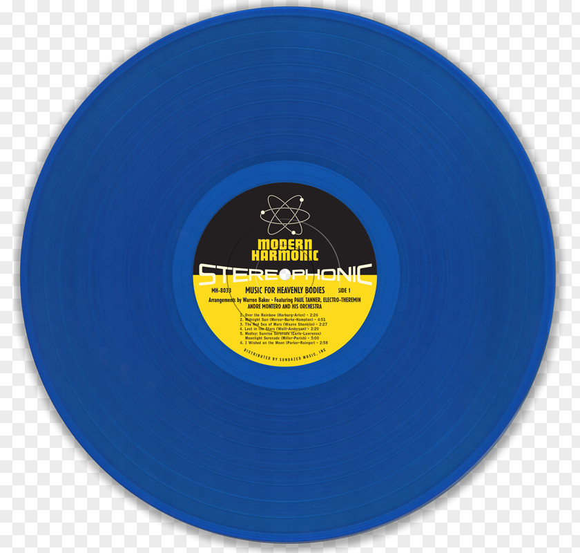 Celestial Bodies Phonograph Record Cobalt Blue Electric Compact Disc PNG