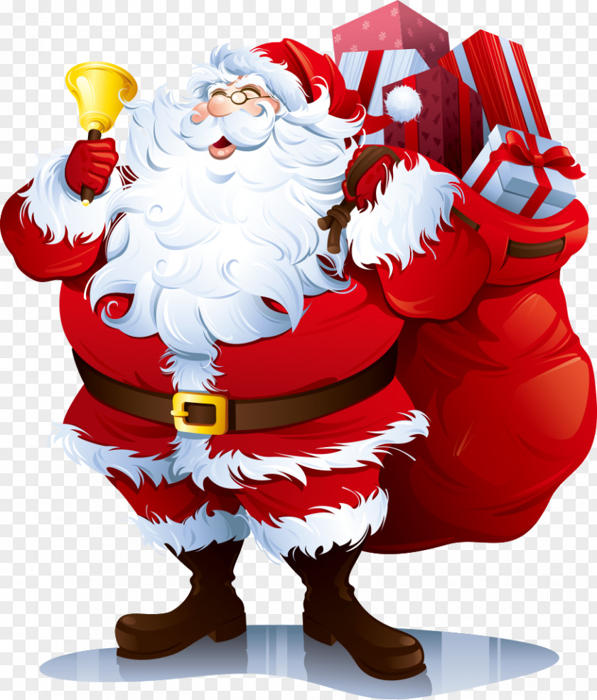 Santa Claus Vector Rudolph Christmas Clip Art PNG