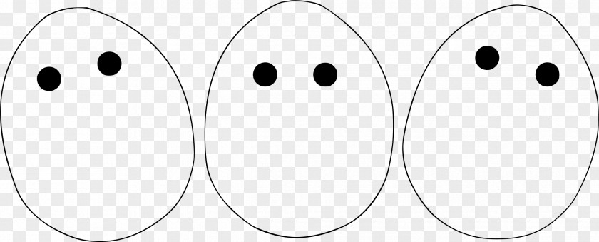 Three Smiley Facial Expression Face Line Art PNG