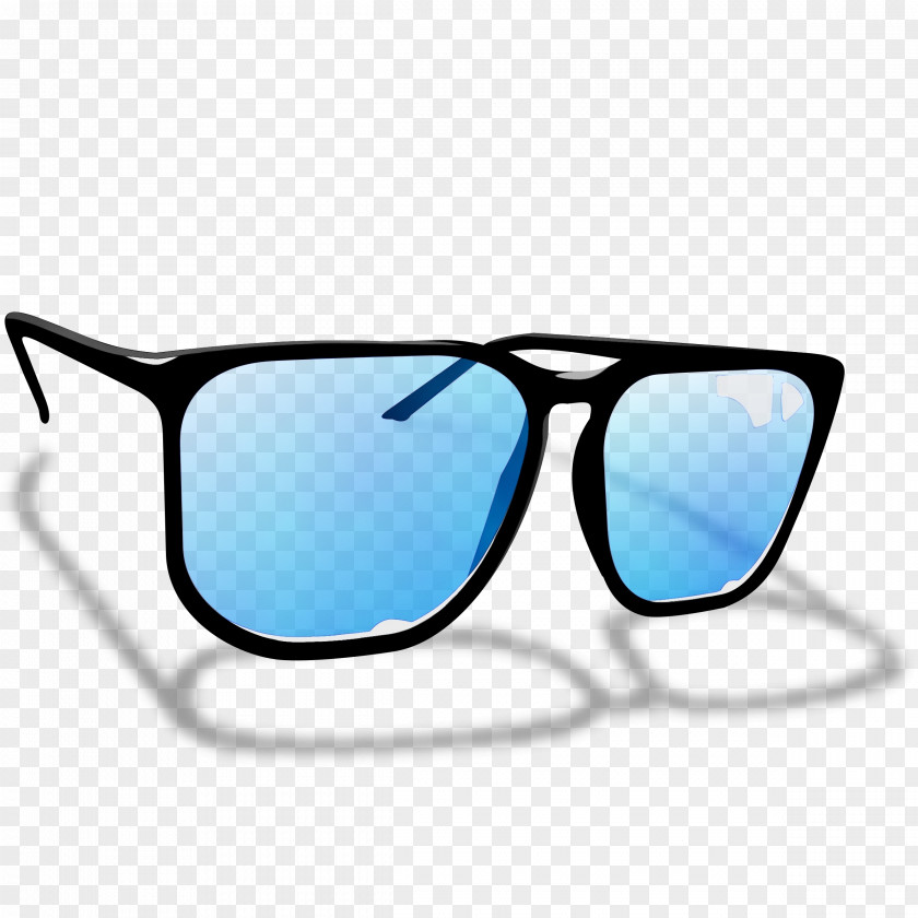 Azure Vision Care Glasses PNG