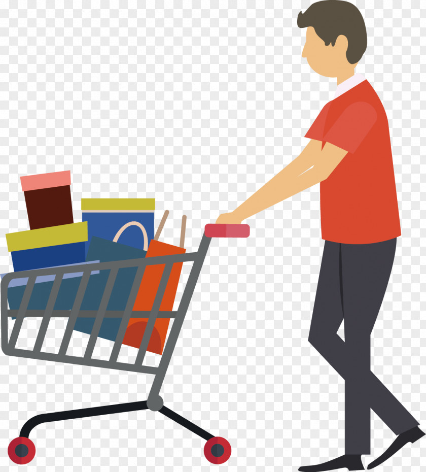 Shopping Cart Characters Vector Icon Design PNG