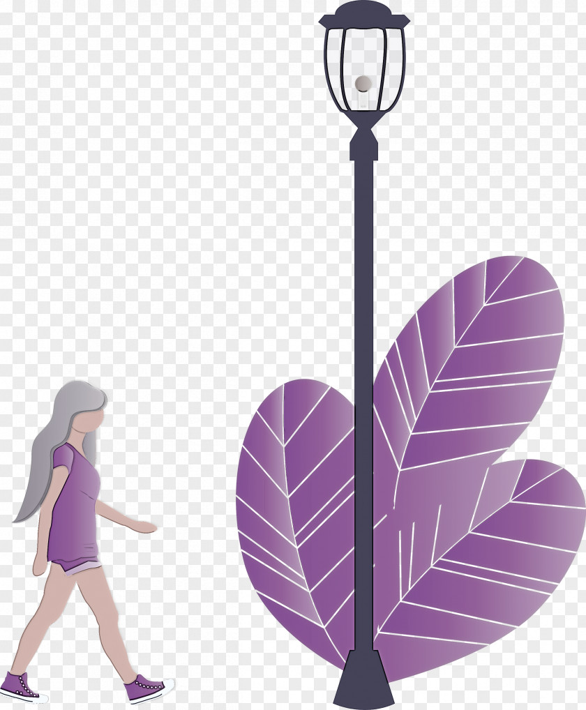 Street Light Girl PNG