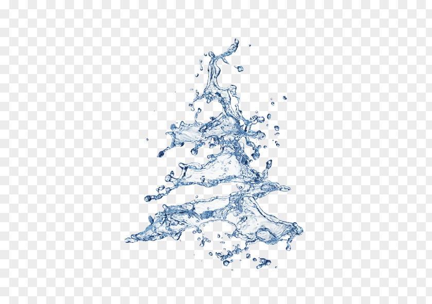 Water Elemental Christmas Tree Stock Photography PNG