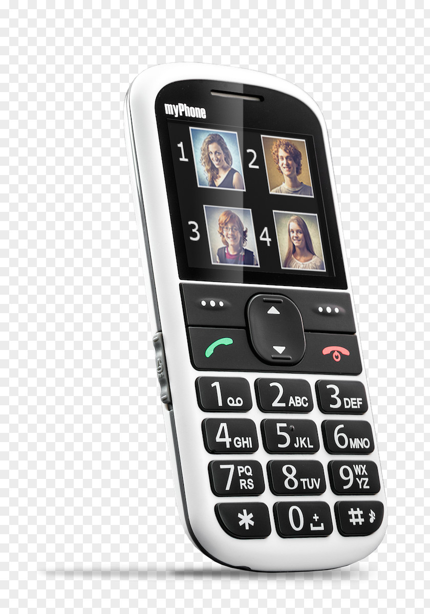 White Halo Feature Phone MyPhone 2 Telephone Numeric Keypads PNG