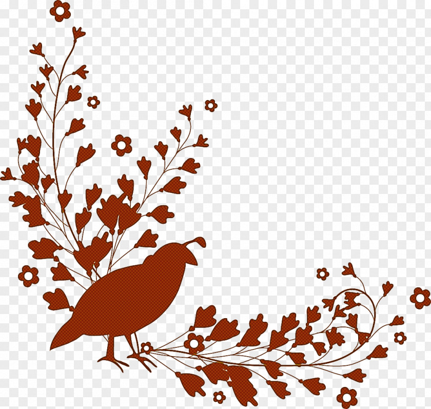 Bird Branch Leaf Twig Plant PNG