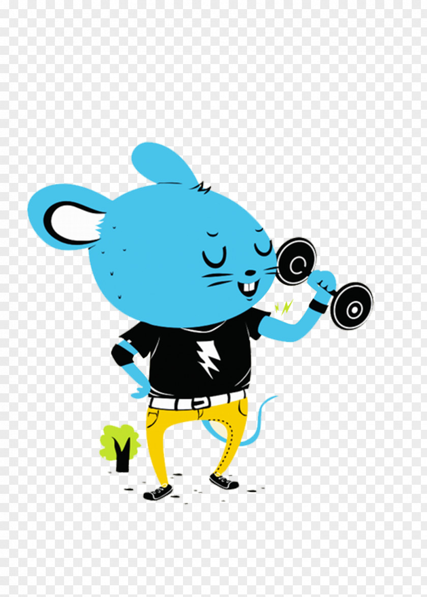 Fitness Cartoon Characters Centre Illustration PNG