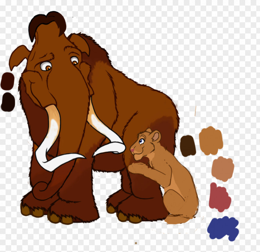 Manfred Sid Drawing Woolly Mammoth Sketch PNG