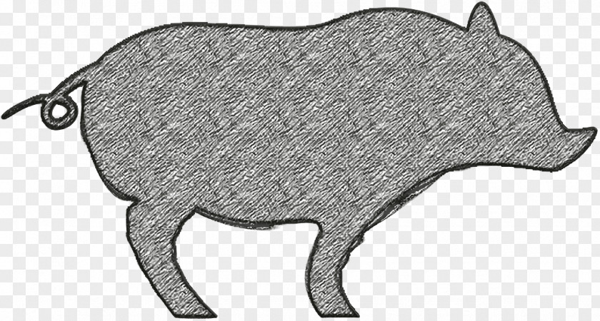 Pig Facing Right Icon Animal Silhouettes Animals PNG